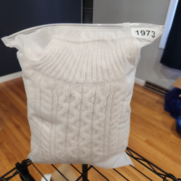 Saol Ireland Womens 2XL 100% Merino Wool Cableknit Turtleneck Pullover Sweater - Picture 13 of 13